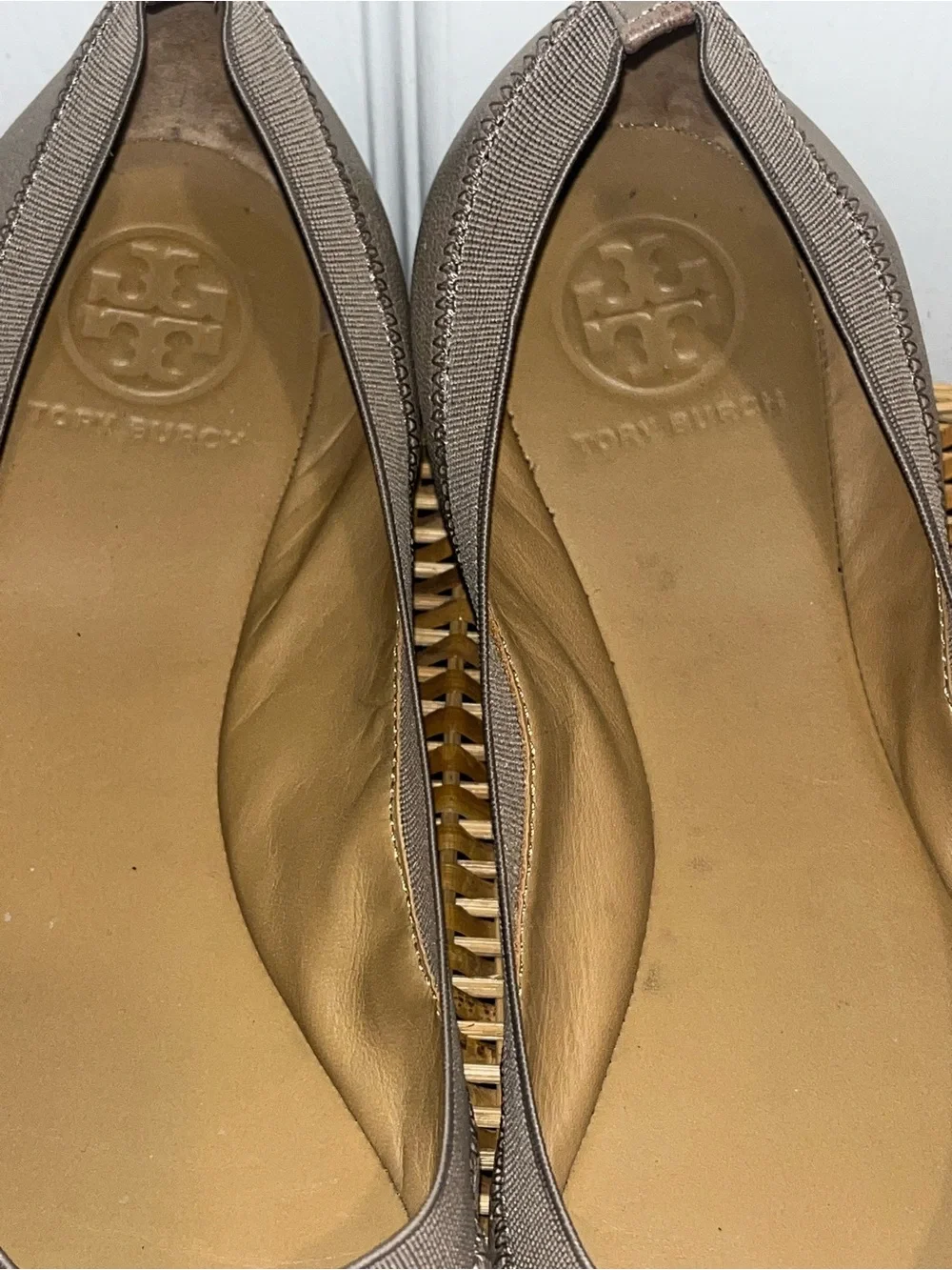 TORY BURCH Caroline 2 ballet flats in French Gray